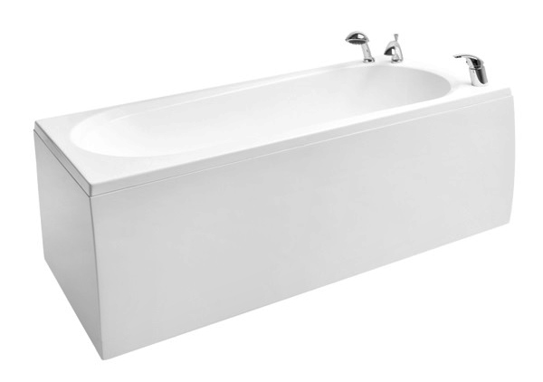 vanna Modul, 1490x700 mm, ar paneļiem un rāmi, ar sifonu, balta akrila